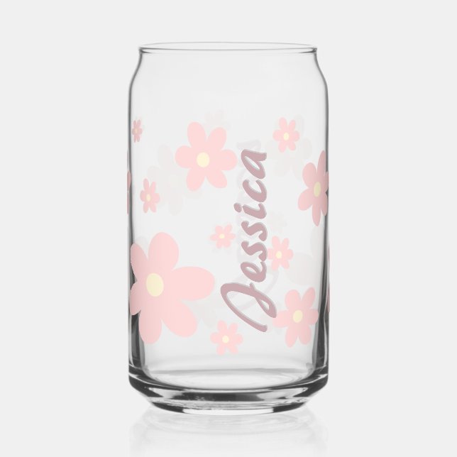 Vaso Con Forma De Lata Juego personalizado de bebidas de margarita rosada (Anverso)