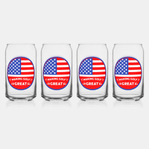 Vaso Con Forma De Lata Jugador de Golf Americano Divertido