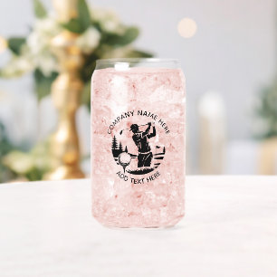 Vaso Con Forma De Lata Jugador de Golf Árboles de Pino Agregar Nombre 