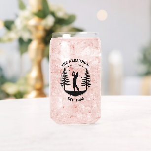 Vaso Con Forma De Lata Jugador de Golf Árboles de Pino Agregar Nombre