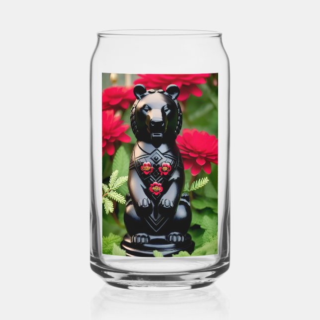 Vaso Con Forma De Lata Jugador de juego de oso negro (Anverso)