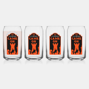 Vaso Con Forma De Lata Jugadores De Ajedrez