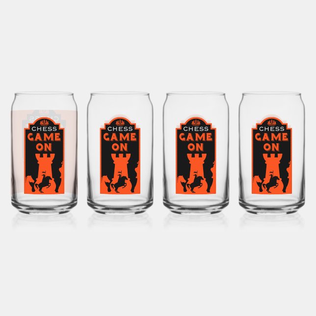 Vaso Con Forma De Lata Jugadores De Ajedrez (Anverso)