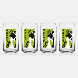 Vaso Con Forma De Lata Jugadores De Ajedrez