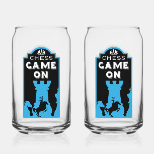 Vaso Con Forma De Lata Jugadores De Ajedrez Competitivos