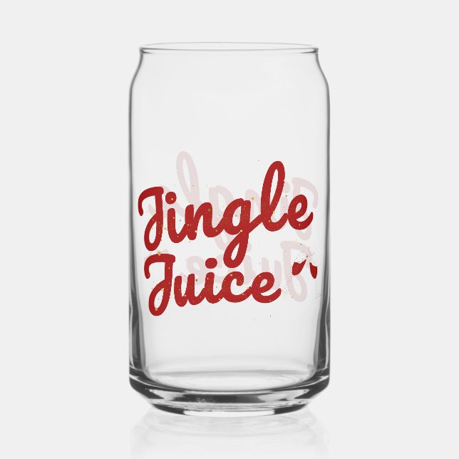 Vaso Con Forma De Lata Jugo de jingle, fiesta de feriado (Anverso)