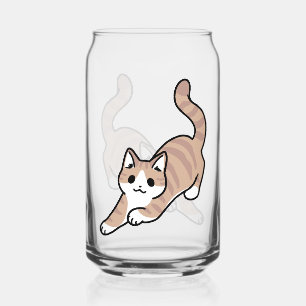 Vaso Con Forma De Lata Jump Purr Jump: Playful Cat Design con arte divert