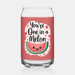 Vaso Con Forma De Lata Kawaii "Eres Único en un Melón" Adorable Juego de
