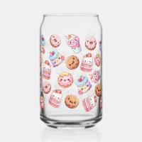 Kawaii Sweets Trata La Copa De Vidrio
