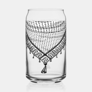 Vaso Con Forma De Lata Keffiyeh palestino Scarf tejido tradicional