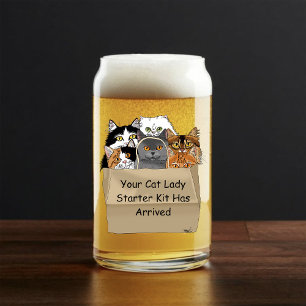 Vaso Con Forma De Lata Kit de inicio de señora de los gatos