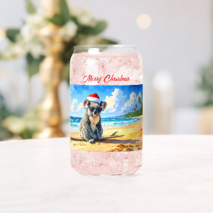 Vaso Con Forma De Lata Koala santa sombrero gafas de sol playa de arena