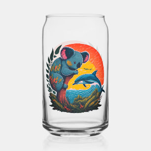 Vaso Con Forma De Lata Koala y delfín