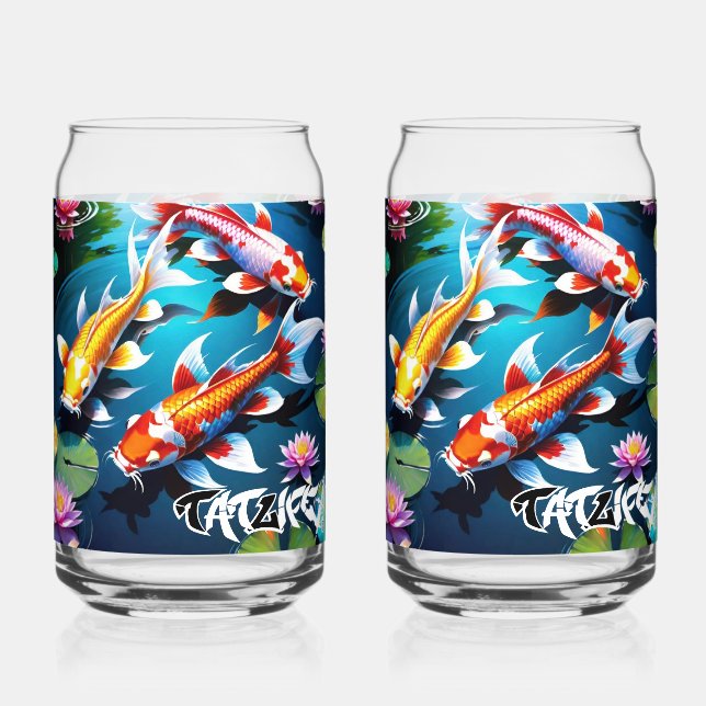 Vaso Con Forma De Lata Koi Fish Drinkware Set (Anverso)