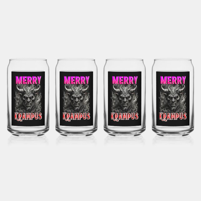 Vaso Con Forma De Lata Krampus Alegre (Anverso)