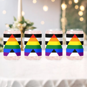 Vaso Con Forma De Lata La bandera de aliado heterosexual de SlipperyJoe c
