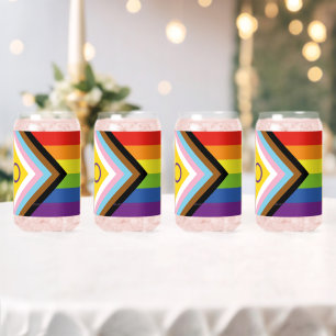 Vaso Con Forma De Lata La Bandera del Orgullo Intersexual de SlipperyJoe 
