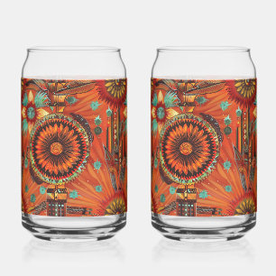 Vaso Con Forma De Lata La Bebida Azul "Ecos Intrincados", Que Encanta, Pu