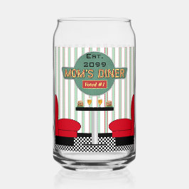 Vaso Con Forma De Lata La bebida Retro Diner de Mamá