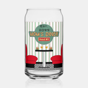 Vaso Con Forma De Lata La bebida Retro Diner de Mamá