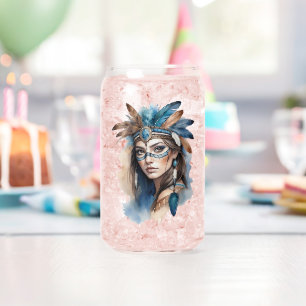 Vaso Con Forma De Lata La belleza tribal de las acuarelas: el espíritu de