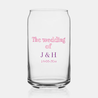 Vaso Con Forma De Lata La boda de la letra inicial del nombre de la parej