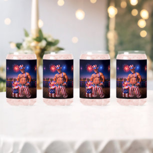 Vaso Con Forma De Lata La celebración del cuatro de julio de SlipperyJoe