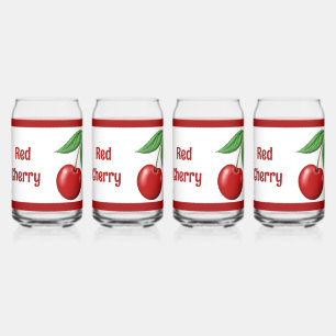 Vaso Con Forma De Lata La cereza roja personalizada