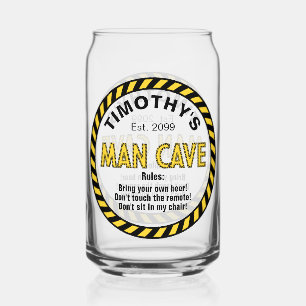 Vaso Con Forma De Lata La cerveza de la cinta de la cueva del hombre pued