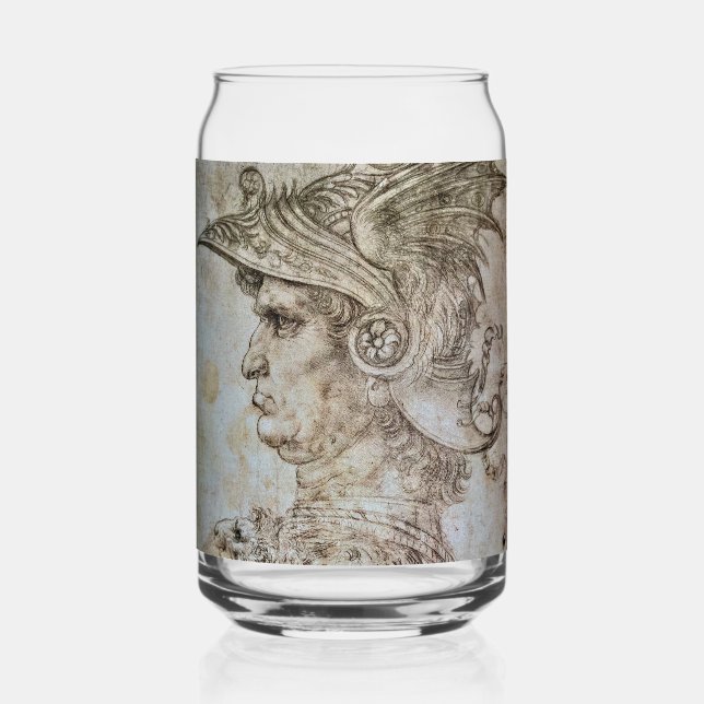 Vaso Con Forma De Lata La cerveza guerrera con cascos de Leonardo (Anverso)