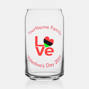 Vaso Con Forma De Lata La diáspora afroamericana roja amor personalizado