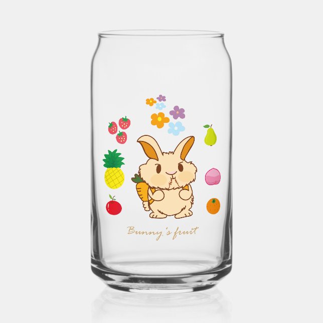Vaso Con Forma De Lata La fruta de Bunny (Anverso)