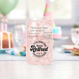 Vaso Con Forma De Lata La jubilación puede ser vidrio
