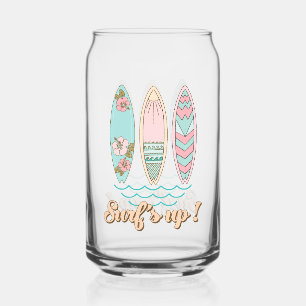 Vaso Con Forma De Lata ¡La Ola! Playa Tropical Verano Surf