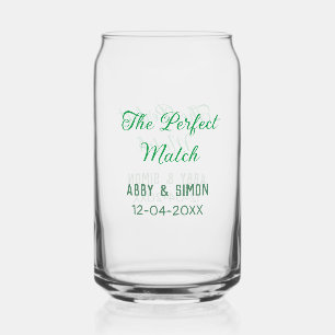 Vaso Con Forma De Lata La pareja perfecta añade nombre fecha textura sí