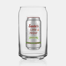 Vaso Con Forma De Lata La Pequeña Cerveza Auxiliar de Santa