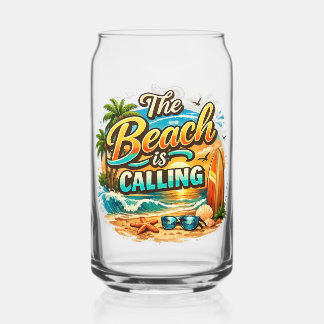 Vaso Con Forma De Lata La playa está llamando.