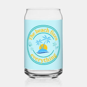 Vaso Con Forma De Lata La playa lo arregla todo