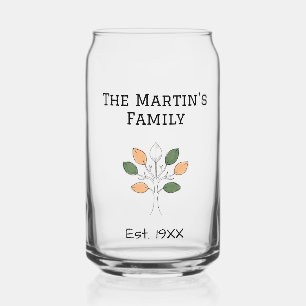 Vaso Con Forma De Lata la reunion familiar año nombre árbol comunidad