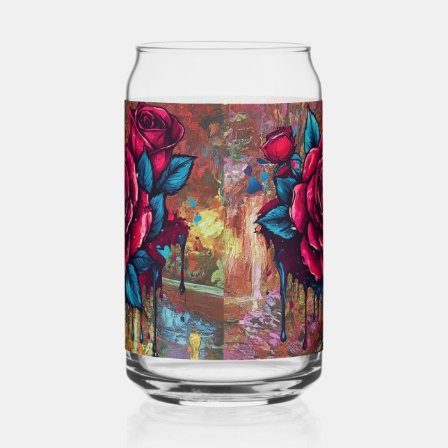 Vaso Con Forma De Lata La rosa rosa (Derecha)