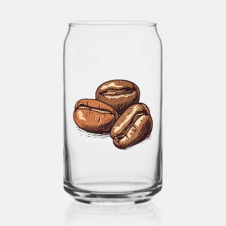 Vaso Con Forma De Lata La taza de café de vidrio