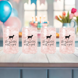 Vaso Con Forma De Lata La Vida Mejor Con La Cabra Puede Cristal Set