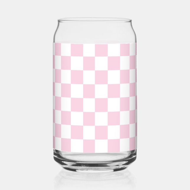 Vaso Con Forma De Lata Ladrillo de vidrio rosado, Decoración de agua dulc (Derecha)