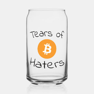 Vaso Con Forma De Lata Lágrimas de Bitcoin Haters BTC Crypto