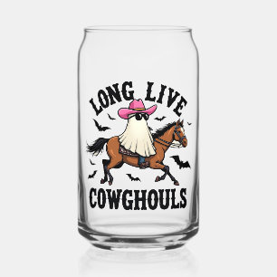 Vaso Con Forma De Lata Larga vida a Ghouls Spooky Halloween Ghost Cowboy