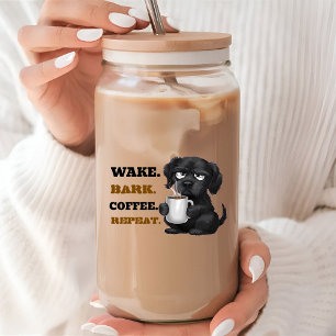 Vaso Con Forma De Lata Las mañanas son Ruff Without Coffee Mascota Dog & 
