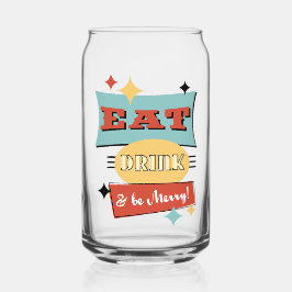 Vaso Con Forma De Lata lata de vidrio: Comer bebida y ser moro retro de m