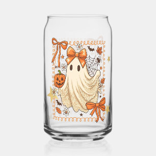 Vaso Con Forma De Lata Lata de Vidrio con Elementos Cute Spooky de Hallow