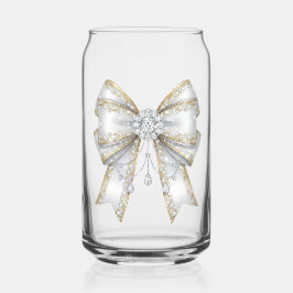 Vaso Con Forma De Lata lazo blanco