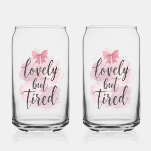 Vaso Con Forma De Lata Lazo gráfico rosa femenino lindo